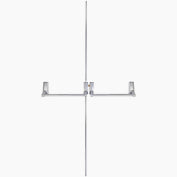 B377E DOUBLE DOOR SET PANIC EXIT SILVER