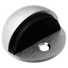 Lockwood A290 door stop - floor mounted satin chrome