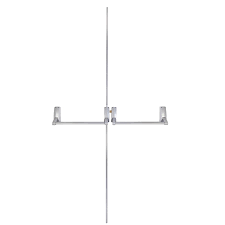 B377E DOUBLE DOOR SET PANIC EXIT SILVER