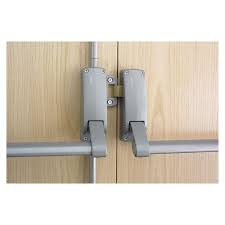 B377E DOUBLE DOOR SET PANIC EXIT SILVER